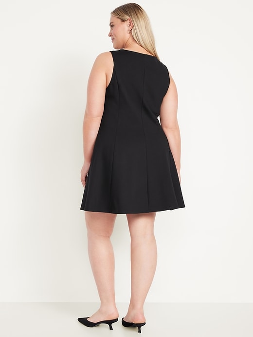 Image number 9 showing, Sleeveless Ponte-Knit Mini Swing Dress
