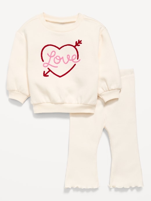 Image number 1 showing, Long-Sleeve Graphic Sweatshirt and Leggings Set for Baby