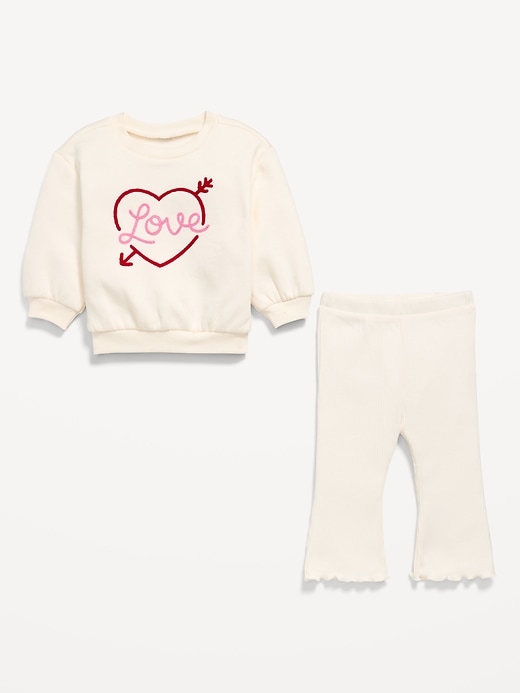 Image number 3 showing, Long-Sleeve Graphic Sweatshirt and Leggings Set for Baby