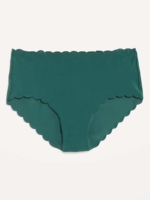 Image number 3 showing, Low-Rise No-Show Scalloped Hipster Underwear