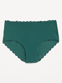 Image number 3 showing, Low-Rise No-Show Scalloped Hipster Underwear