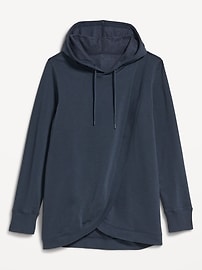 Image number 3 showing, Maternity Cross-Front Nursing Pullover Hoodie