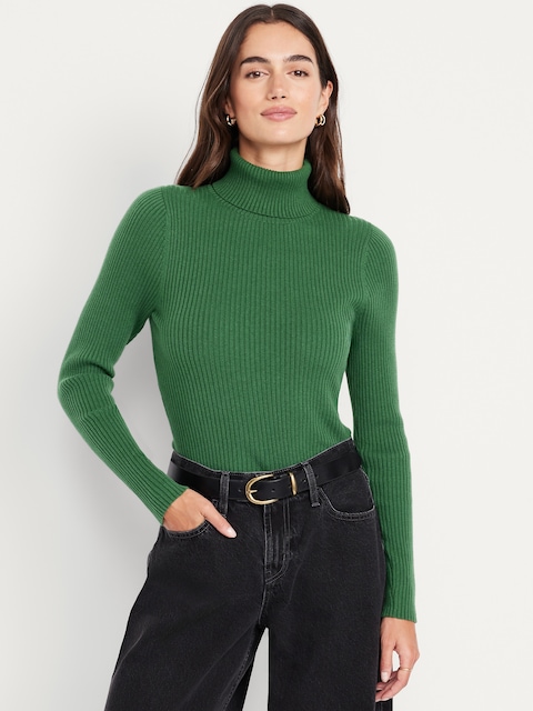 SoSoft Lite Rib Turtleneck Sweater - Field Of Greens