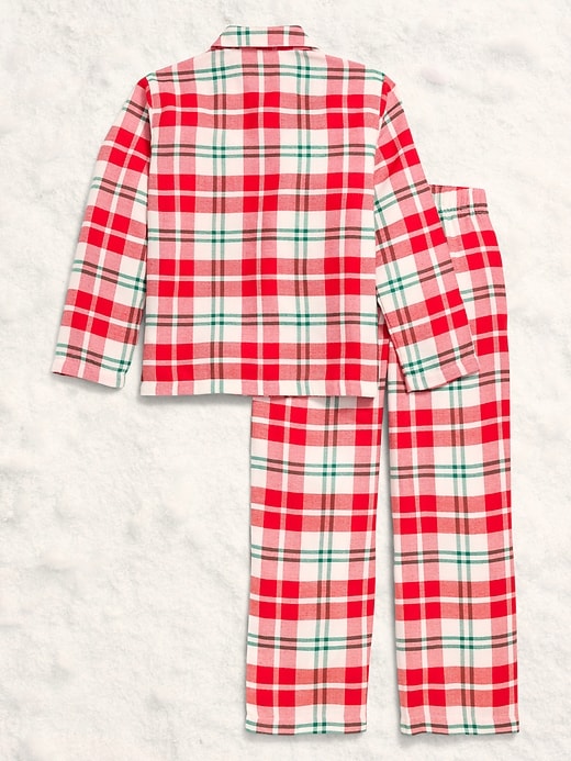 Image number 2 showing, Printed Gender-Neutral Button-Front Pajama Set for Kids