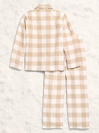 Image number 2 showing, Printed Gender-Neutral Button-Front Pajama Set for Kids