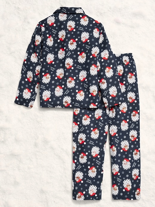 Image number 2 showing, Printed Gender-Neutral Button-Front Pajama Set for Kids