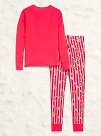 Image number 2 showing, Gender-Neutral Snug-Fit Graphic Pajama Set for Kids