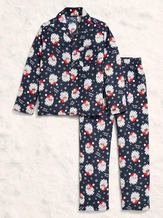 Image number 3 showing, Printed Gender-Neutral Button-Front Pajama Set for Kids