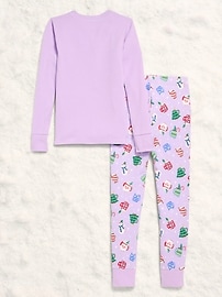 Image number 2 showing, Gender-Neutral Snug-Fit Graphic Pajama Set for Kids