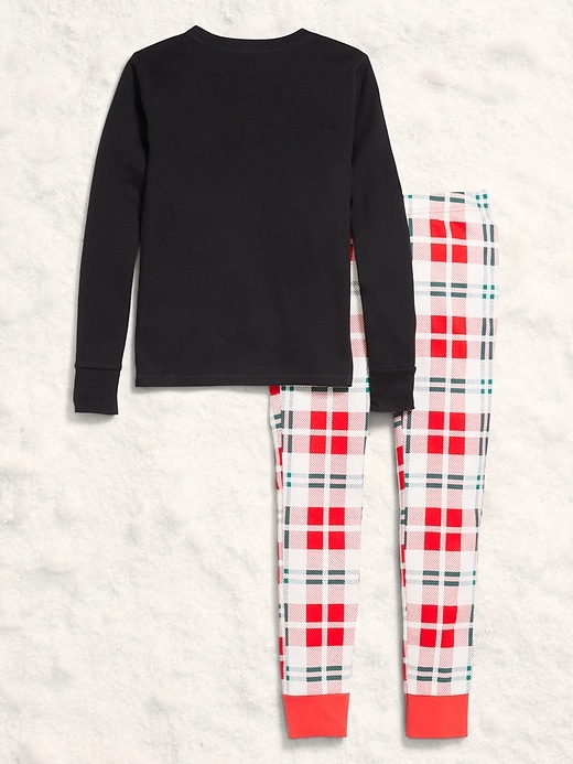 Image number 2 showing, Gender-Neutral Snug-Fit Graphic Pajama Set for Kids
