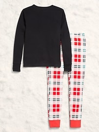 Image number 2 showing, Gender-Neutral Snug-Fit Graphic Pajama Set for Kids