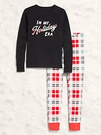 Image number 3 showing, Gender-Neutral Snug-Fit Graphic Pajama Set for Kids