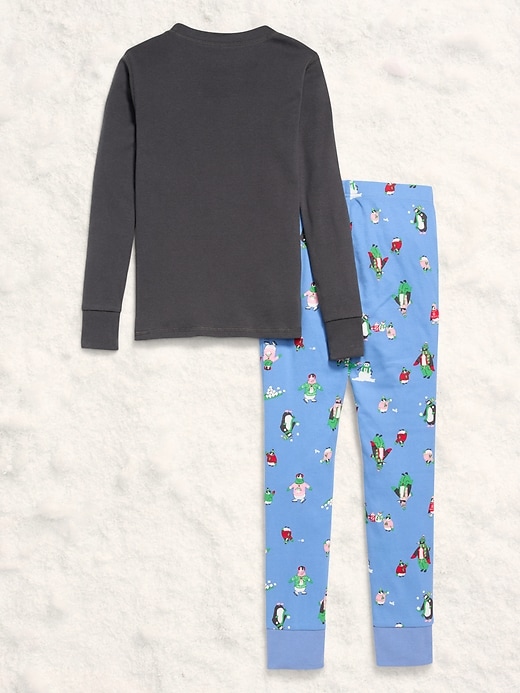 Image number 2 showing, Gender-Neutral Snug-Fit Graphic Pajama Set for Kids