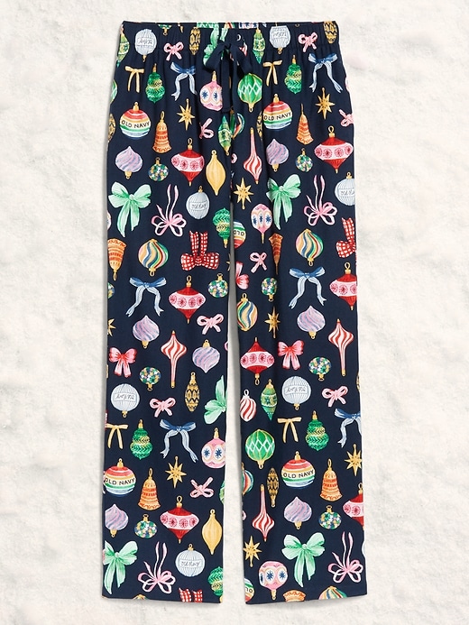 Image number 4 showing, Mid-Rise Printed Flannel Pajama Pants for Women