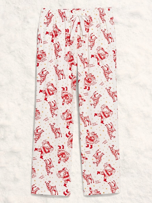 Image number 4 showing, Mid-Rise Printed Flannel Pajama Pants for Women