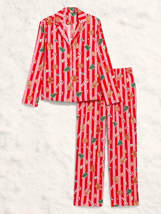 Image number 4 showing, Printed Flannel Pajama Pant Set for Women