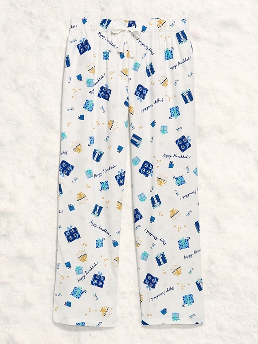 Image number 4 showing, Mid-Rise Printed Flannel Pajama Pants for Women