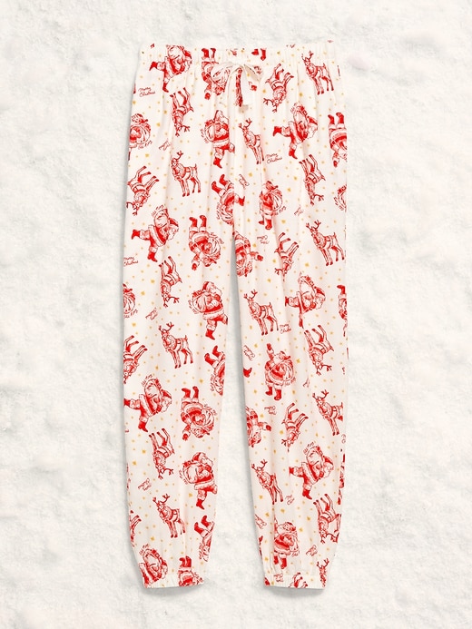Image number 4 showing, High-Waisted Printed Flannel Pajama Jogger for Women