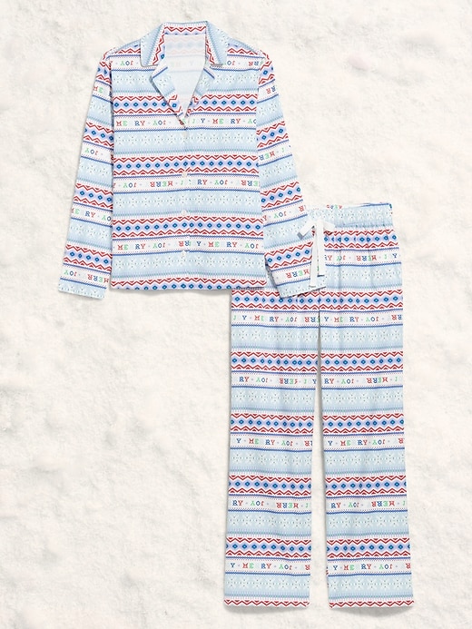 Image number 3 showing, Printed Flannel Pajama Pant Set for Women