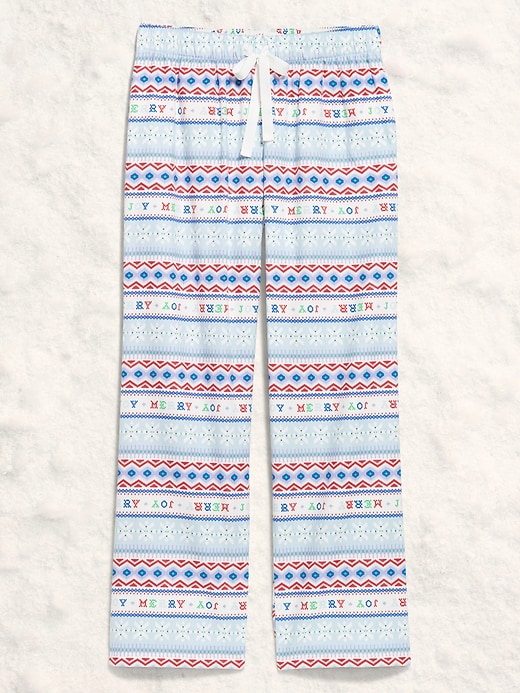 Image number 4 showing, Mid-Rise Printed Flannel Pajama Pants for Women