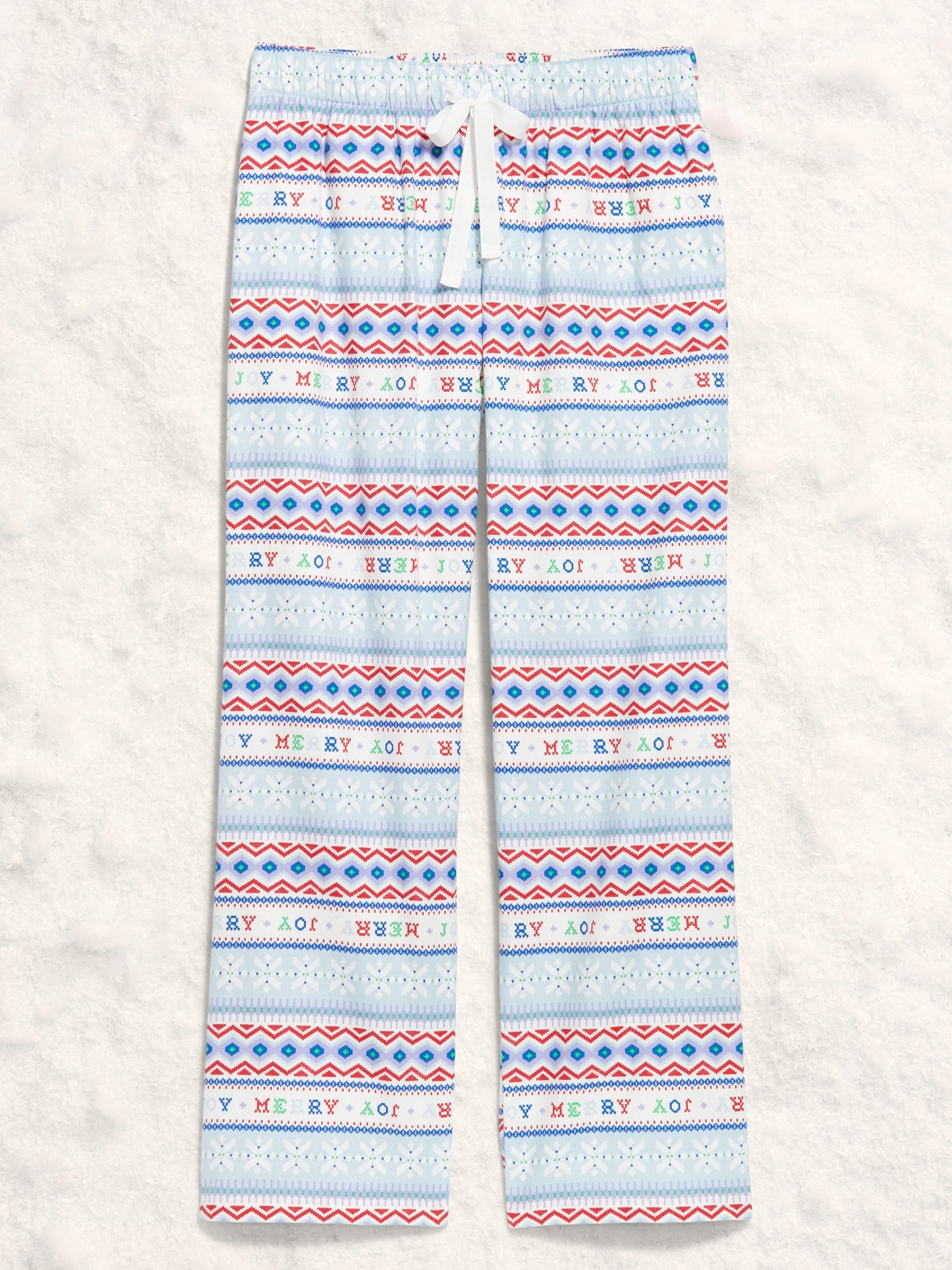 Mid-Rise Printed Flannel Pajama Pants for Women