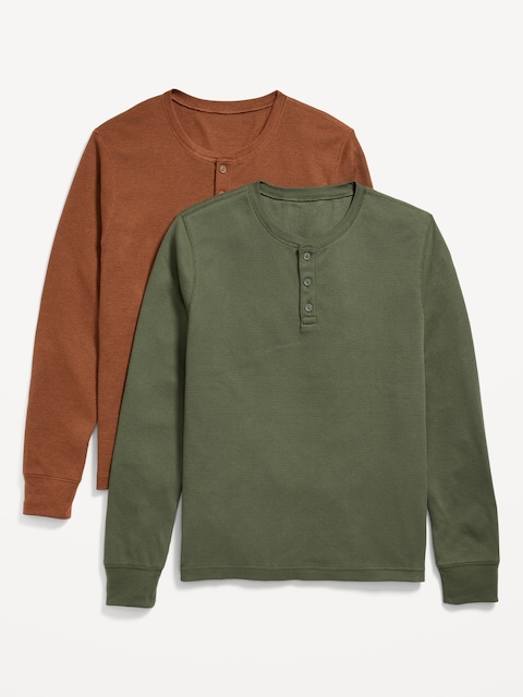 2-Pack Waffle Henley T-Shirt - Moss Landing