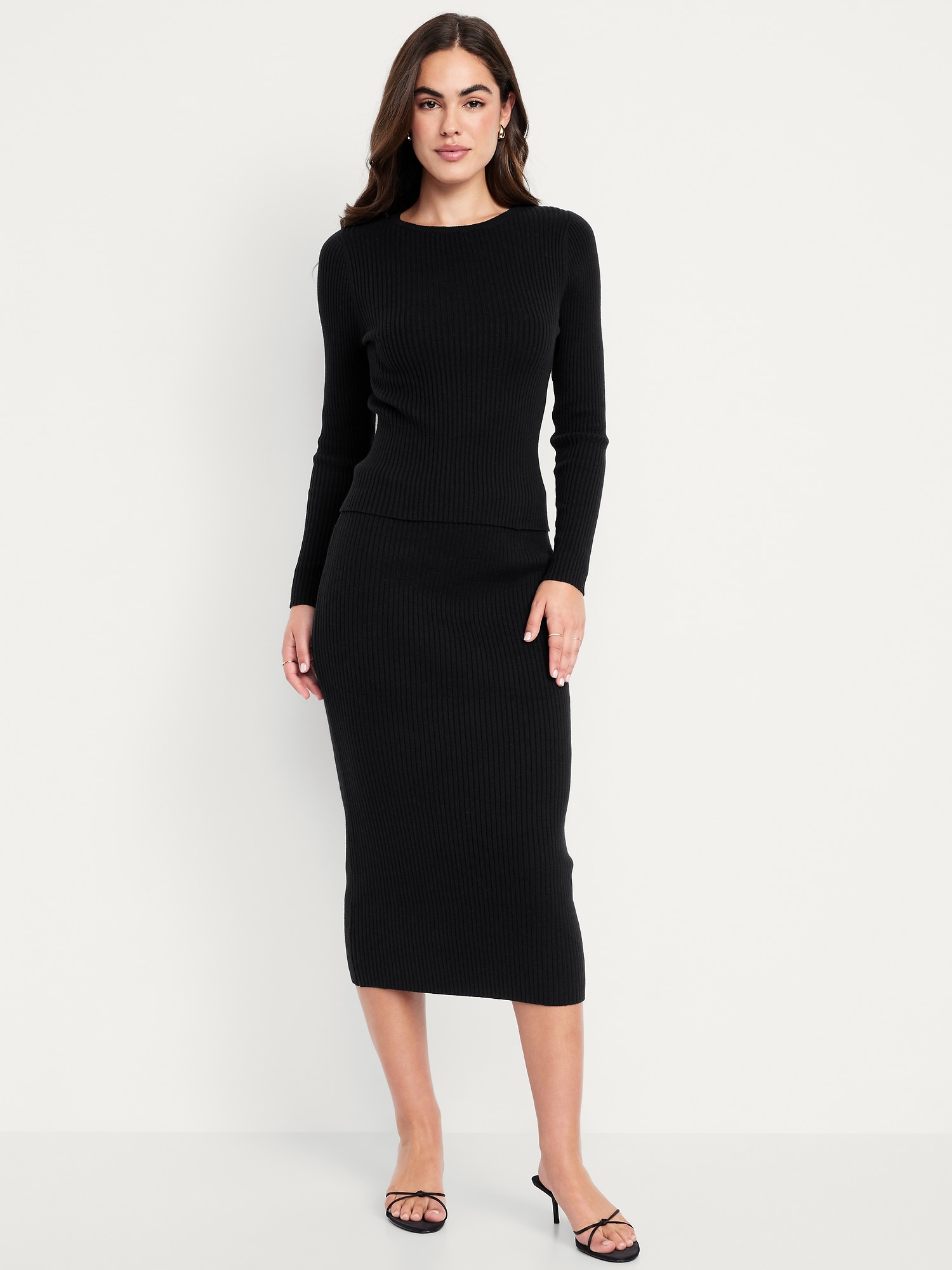 SoSoft Ribbed Midi Sweater Skirt