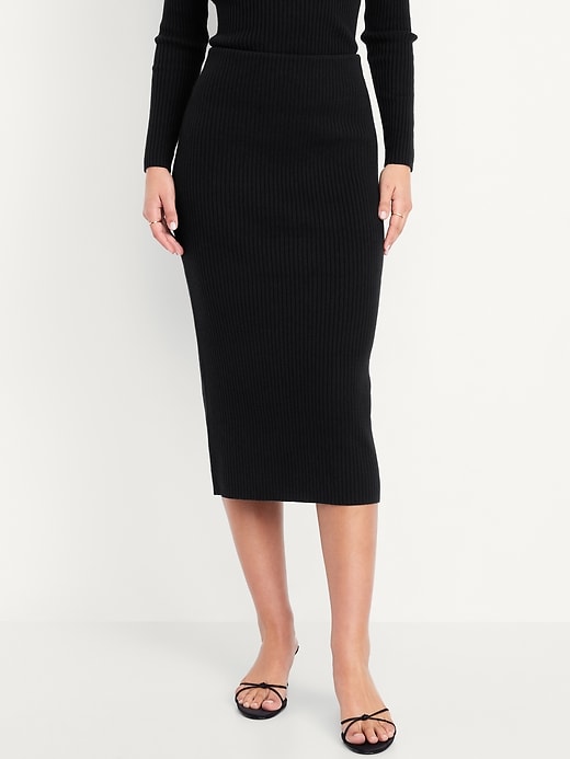 Image number 2 showing, SoSoft Ribbed Midi Sweater Skirt