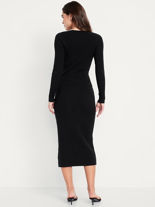 Image number 3 showing, SoSoft Ribbed Midi Sweater Skirt
