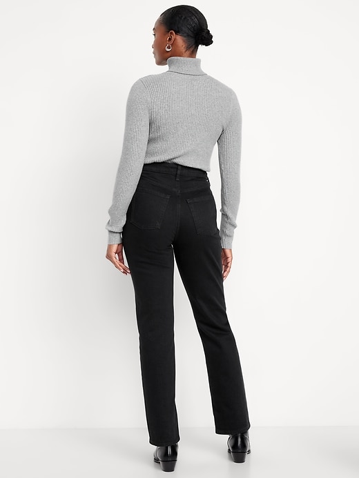 Image number 3 showing, Curvy Extra High-Waisted Straight Jeans