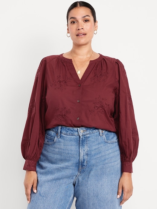 Image number 7 showing, Button-Down Embroidered Top