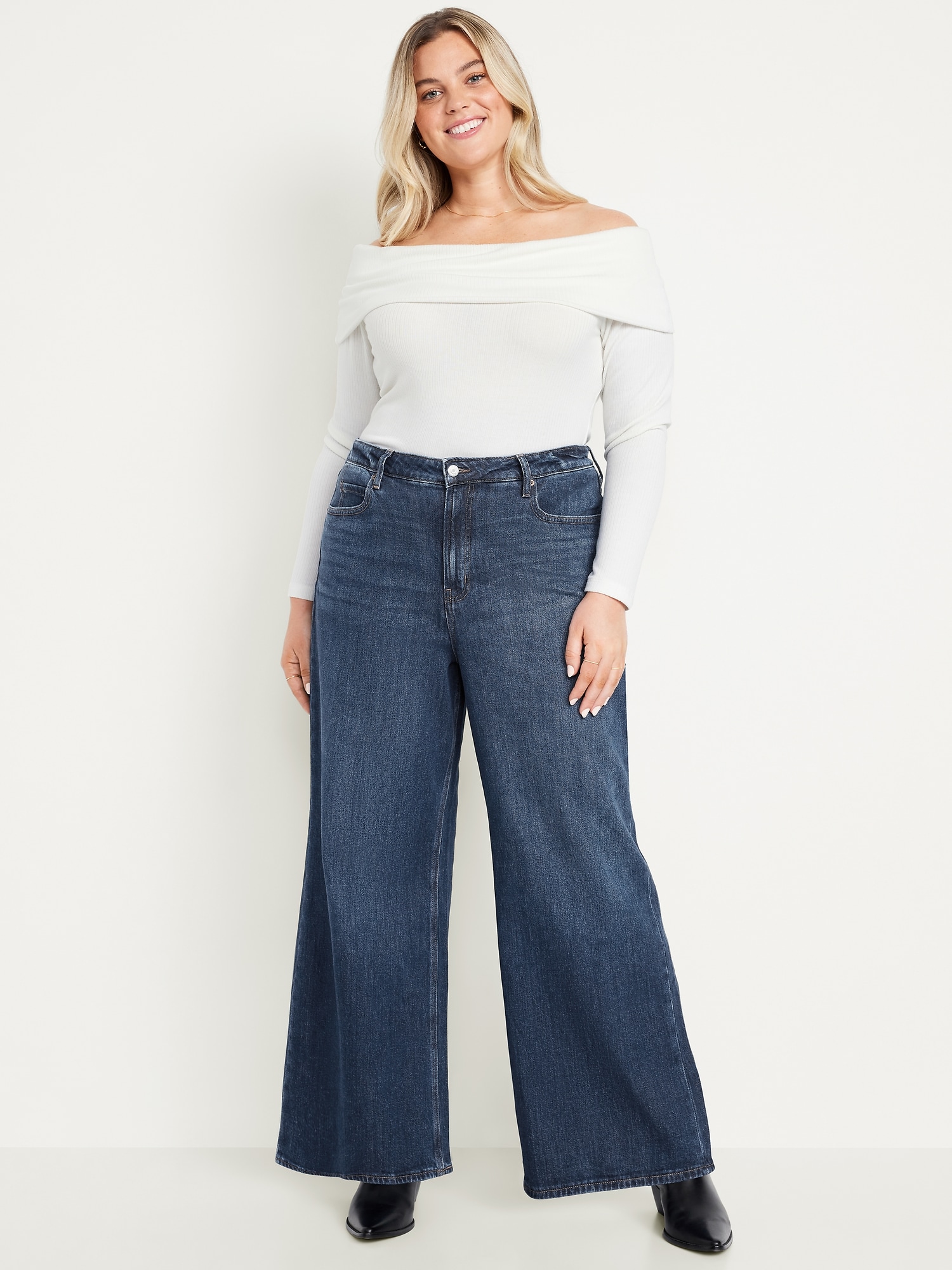 Extra High-Waisted Super Wide-Leg Jeans