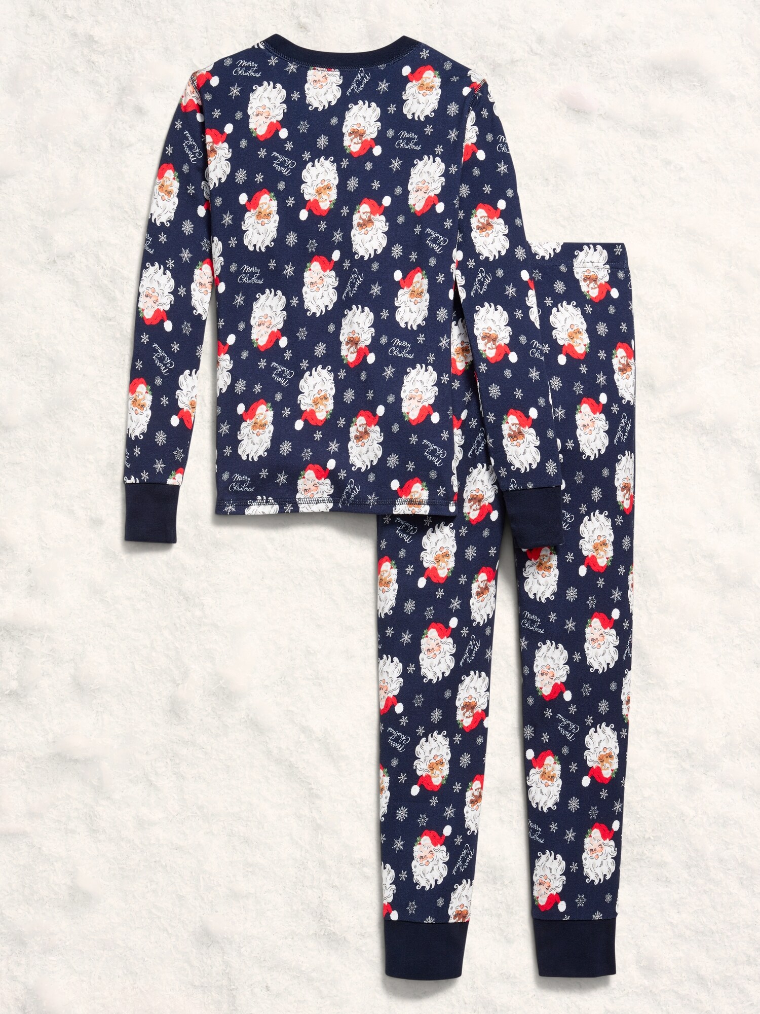Пижамный комплект Gender-Neutral для детей, облегающий крой — Old Navy, цвет: Jolly Santa (Match The Fam!) — фото 2