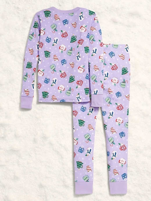 Image number 2 showing, Gender-Neutral Snug-Fit Graphic Pajama Set for Kids