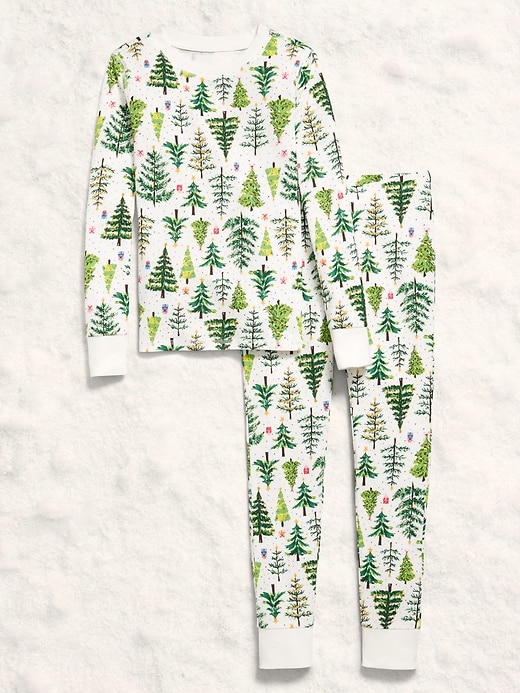 Image number 3 showing, Gender-Neutral Snug-Fit Graphic Pajama Set for Kids