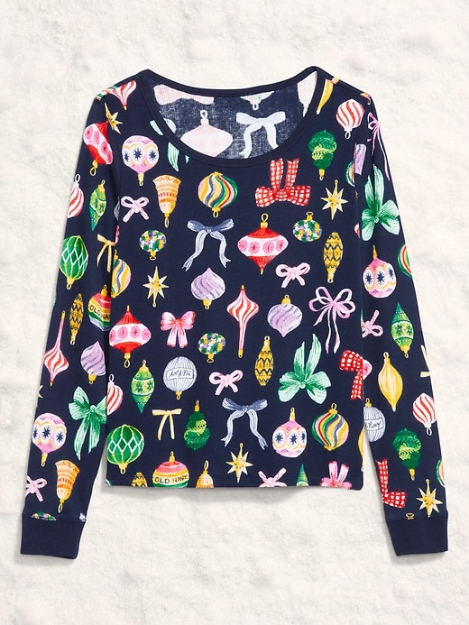 Image number 4 showing, Scoop-Neck Waffle Pajama Top for Women