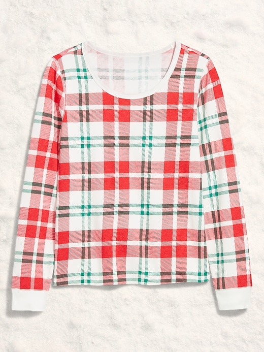 Image number 4 showing, Scoop-Neck Waffle Pajama Top for Women