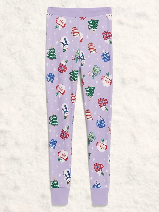 Image number 4 showing, High-Waisted Printed Waffle Pajama Leggings for Women
