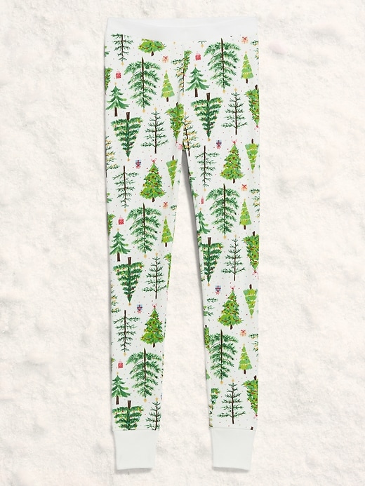 Image number 4 showing, High-Waisted Printed Waffle Pajama Leggings for Women