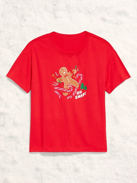 Image number 4 showing, Holiday-Graphic Crew-Neck T-Shirt for Women
