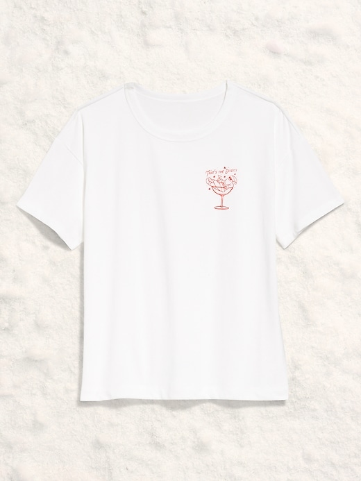 Image number 4 showing, Holiday-Graphic Crew-Neck T-Shirt for Women