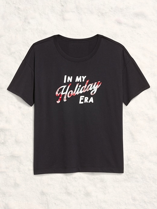Image number 4 showing, Holiday-Graphic Crew-Neck T-Shirt for Women