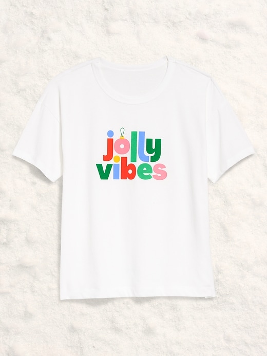 Image number 4 showing, Holiday-Graphic Crew-Neck T-Shirt for Women