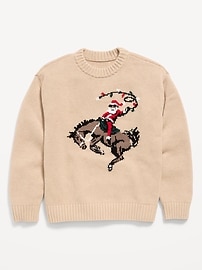 Image number 2 showing, Oversized Crew-Neck Holiday Graphic Sweater for Boys