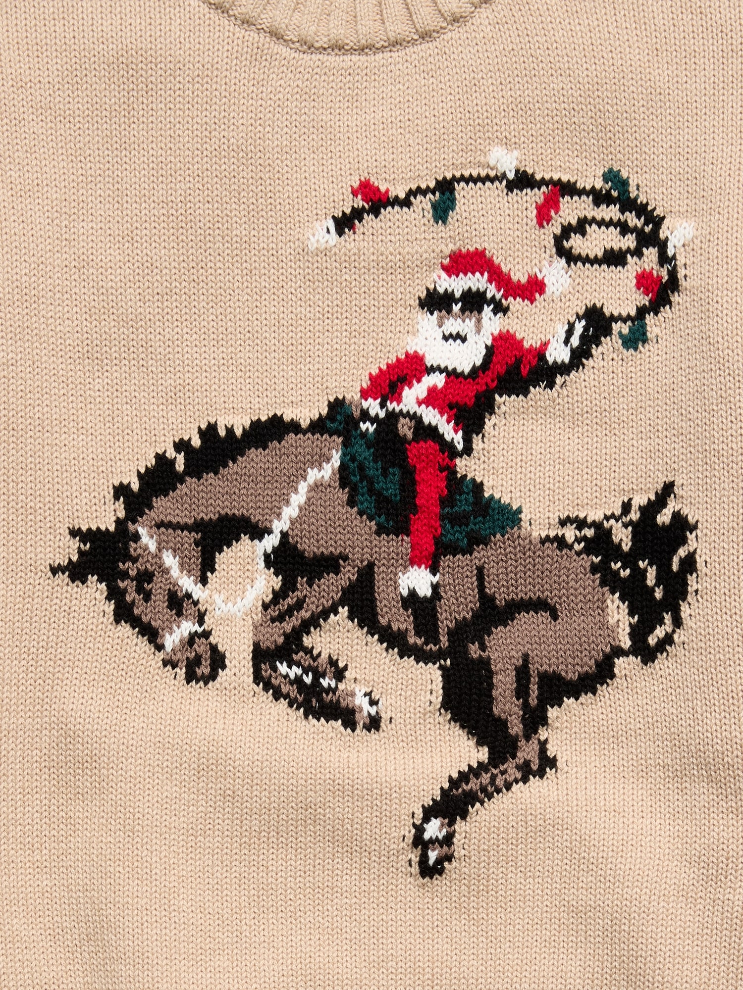 Oversized Crew-Neck Holiday Graphic Sweater for Boys