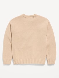 Image number 3 showing, Oversized Crew-Neck Holiday Graphic Sweater for Boys