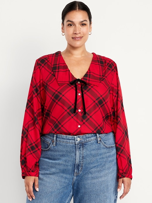 Image number 6 showing, Crepe Button-Down Top