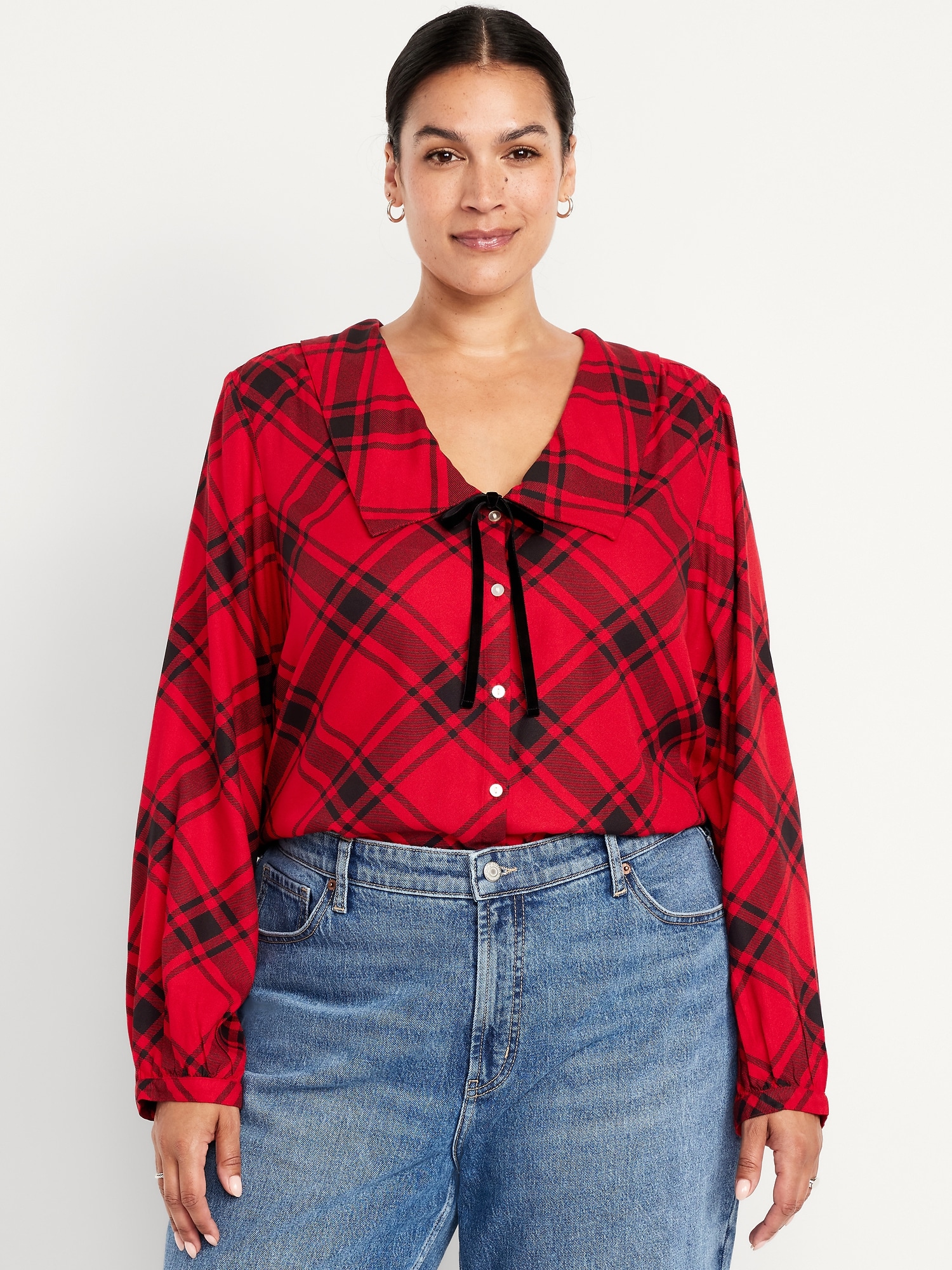 Crepe Button-Down Top