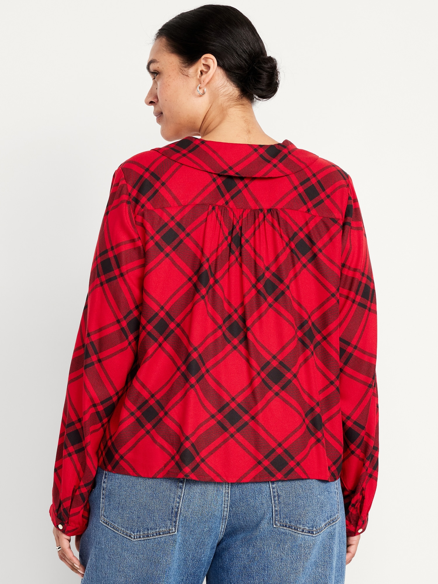 Crepe Button-Down Top