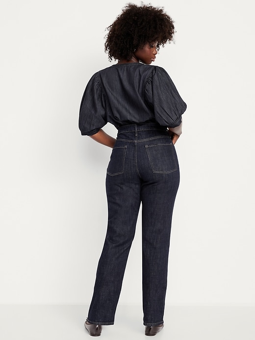 Image number 5 showing, Curvy Extra High-Waisted Straight Jeans